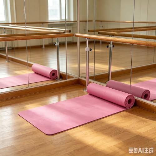 Yoga Mat Thick 1/5" Thick Non Slip Anti-Tear High Density Exercise Mat with Carrying Strap Large Yoga Mat for Floor, Gym, Fitness, Pilates, Stretching, Home Yoga, Workouts - color: Black