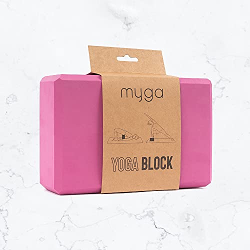 MYGA Yoga Block,Lightweight EVA Foam Yoga Brick,High Density Non-Slip Block for Yoga Poses, Pilates, Balance and Flexibility - color: Plum