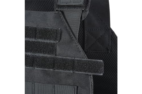 Weighted Vest for Men and Women Weight Vests Adjustable Strength and Endurance Training Fitness Tactical Running - color: Black
