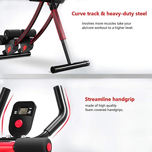 ab machine, ab workout equipment for home gym, Height Adjustable ab trainer, foldable fitness equipment. - style: ab machine