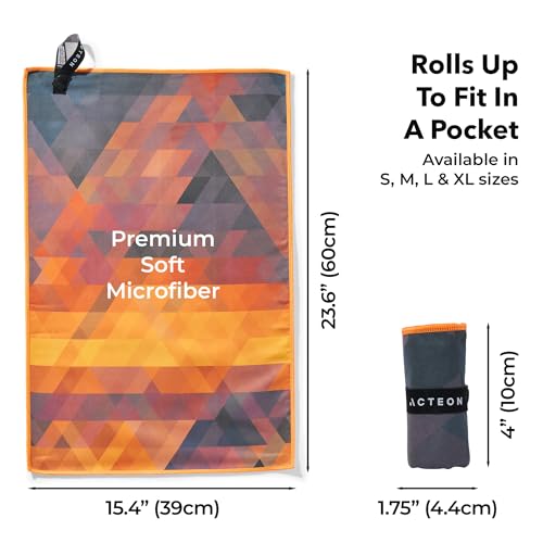 Microfiber Gym Towels 4 Pack, Quick Dry Odor Free Workout Towels for Men and Women, Super Absorbent Sports Sweat Towel for Gym, Yoga, Running, Travel, 16 x 30.5 Inch