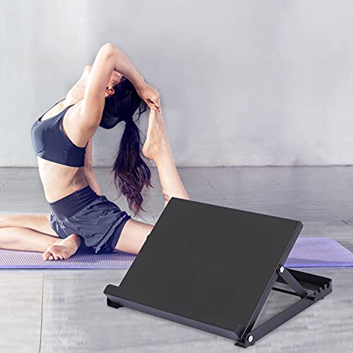 Steel Calf Stretcher,Portable Slant Board,Adjustable Ankle Incline Board and Stretch Board with Full Non-Slip Surface,5 Positions,16”x14