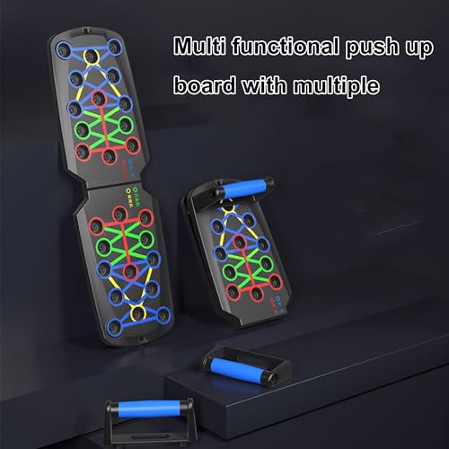 Functional Pushup Stands System Fitness Floor Chest Muscle Exercise Professional Equipment Burn Fat Strength Training Arm Men & Women Solid Push Up Board 28 in 1 Home Workout Equipment Multi