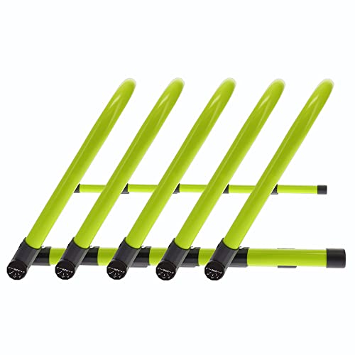 Body Sport Adjustable Athletic Speed Training Hurdles, Jumping & Speed Training Fitness Equipment, Hurdles for Track & Field, Basketball, Soccer & More, Set of 5 - color: Yellow