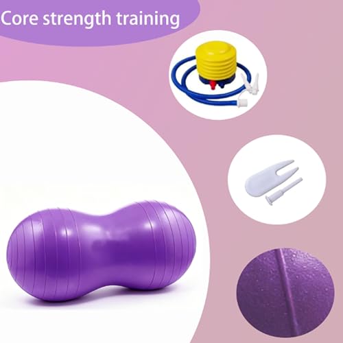 Professional Peanut Exercise Ball,Ideal for Birthing, Pregnancy, Kids Therapy, Core Strength Training, and Yoga with Pump