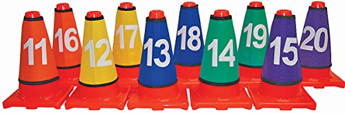 Set of 10 Durable Nylon Numbered Cone Collars (Cones not Included) - size: Numbers 1-10
