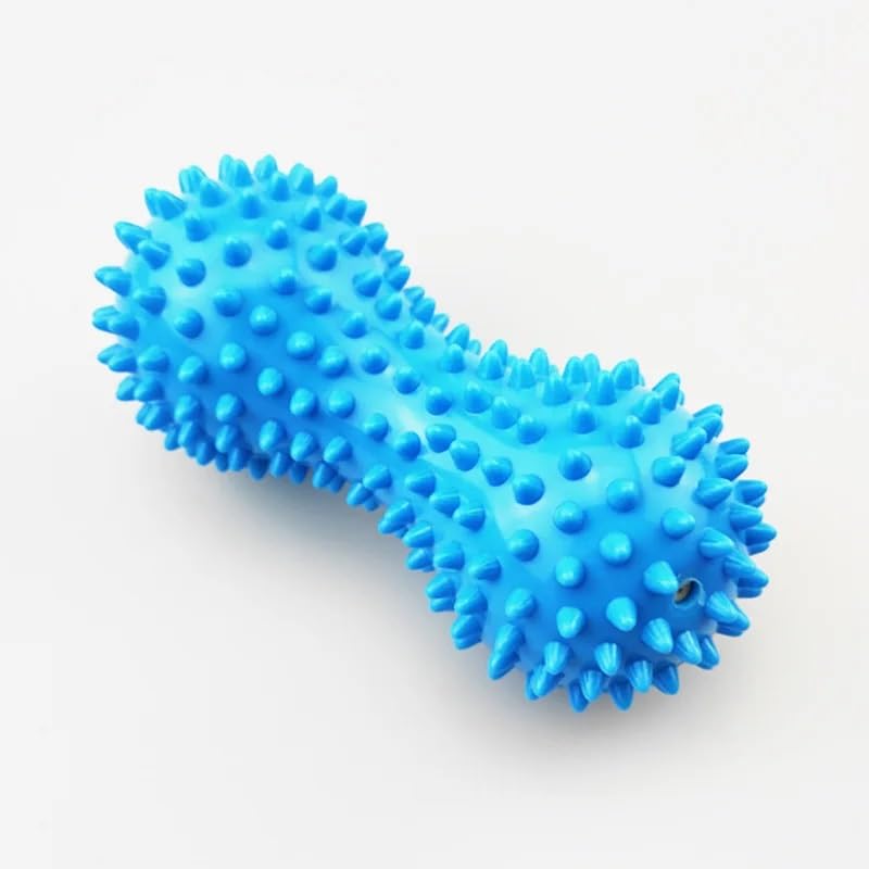 2 Pack Peanut Massage Ball Roller Spiky Double Lacrosse Balls Trigger Point for Stress Reflexology Foot Muscle Therapy Deep Tissue Relieve Strength Exercise Fitness Body