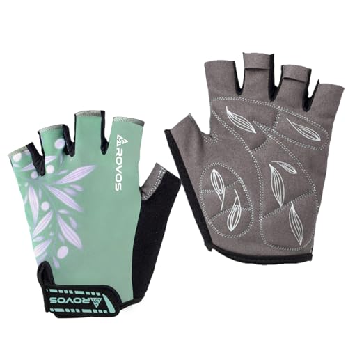 Cycling Gloves for Men & Women - 5MM Anti-Slip Shock-Absorbing Gel Pad, Lightweight & Breathable Half Finger Design for Mountain Cycling, Gym, Motorcycle, Outdoor Sports