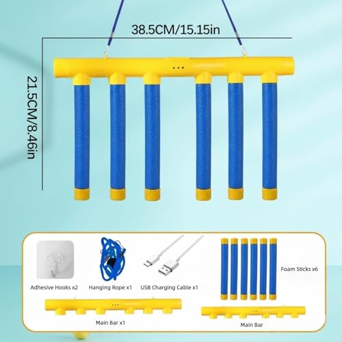 Catching Sticks Game, Drop Sticks Game, 3-Speed Adjustable Hand Eye Coordination Reaction Training Toy, Hand Speed Challenge for Kids and Adults (Blue)