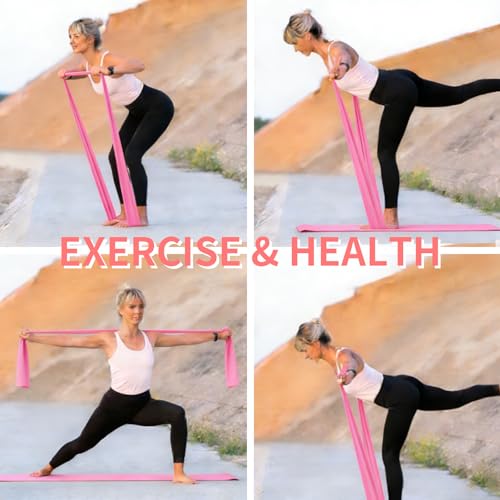 Resistance Bands Long Non-Latex Elastic Stretch Bands Work Out Band for Working Out Women or Men, Exercise Bands Set Yoga, Pilates, Gym,