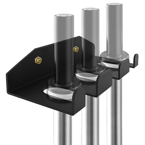 Barbell Storage Rack, Vertical Hanging Barbell Rack, Heavy Duty Wall Mounted Barbell Holder, Olympic Wall Mount Barbell Holder Space Saving Bar Holder Suitable for Garage, Gym, Home Fitness