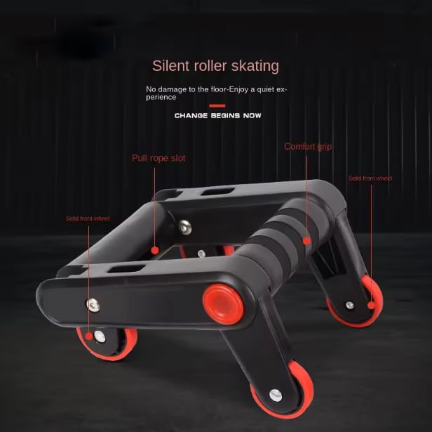 Foldable Abdominal Wheel Push-Up Board, Multi-Functional Core Workout Trainer, Portable Home Fitness Equipment for Abs, Arms, Chest & Full Body Exercise