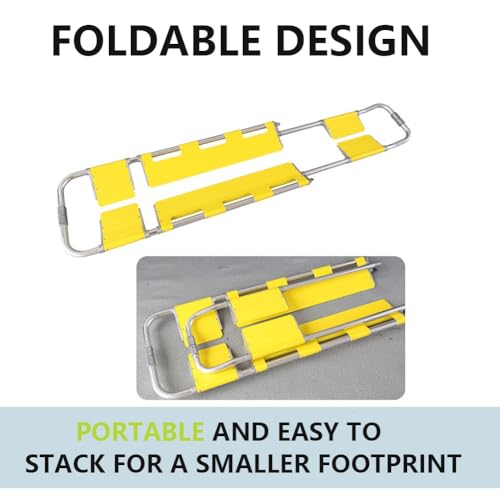82.6x17.3x2.3in Portable Spine Board Stretcher, Folding Stretcher Medical Spine Board For EMT Medical Stretcher Patient Mover Rescue