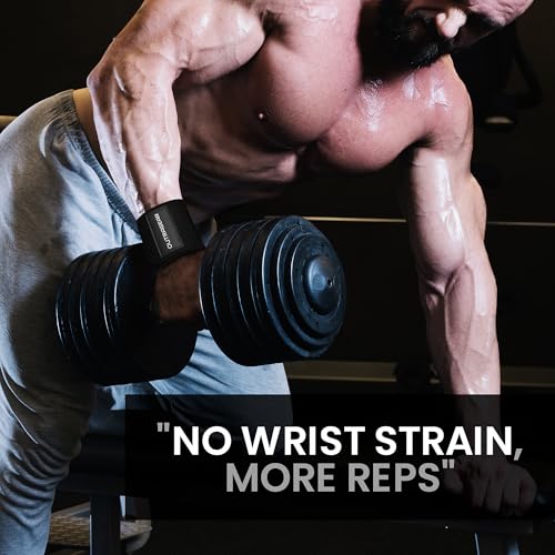 18" OG-Grade Wrist Wraps for Weightlifting – Heavy Duty Wrist Support with Thumb Loop & Lockdown Strap – Wrist Straps for Powerlifting, Bench Press & Gym Training - color: Classic Black