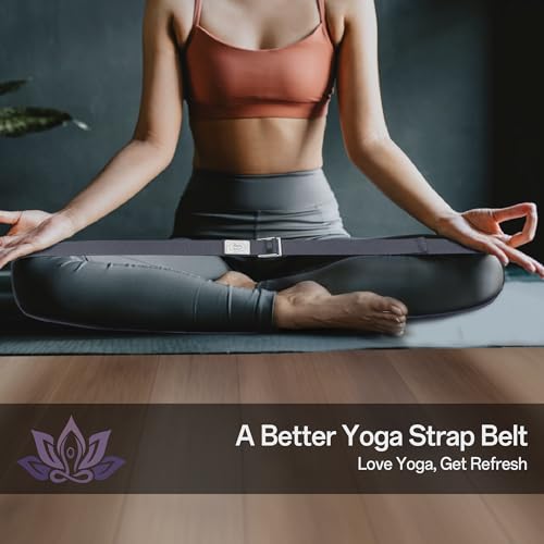 Yoga Straps 1.8M or 2.5M, Durable Cotton Yoga Straps for Stretching, Adjustable Yoga Belt Strap for Yoga, Dance, Gym Workouts