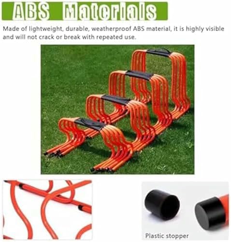 Portable Mini Agility Hurdles Five Pack, Adjustable Height for Speed Training, Ideal for Football and Athlete Jumping Practice