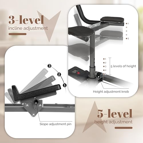 Exercise Crawler Machine, Spine Twist and Stretch Trainer, Full Body Cardio Machine, Builds Core Strength, Home Gym Equipment with Adjustable Hand Grips & Knee Support