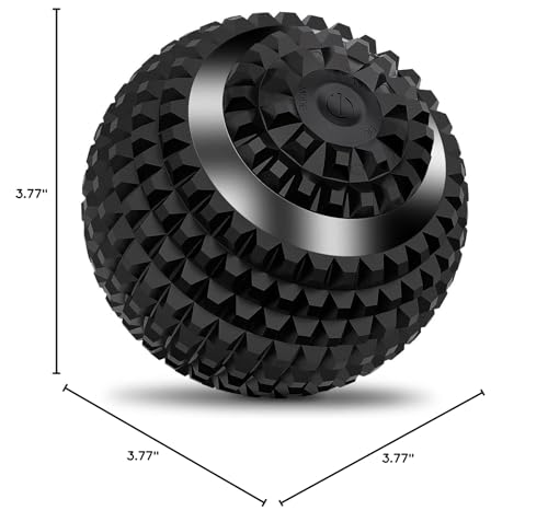 Vibrating Ball Massager, 4-Speed High-Intensity Fitness Lacrosse Ball, Mobility Ball for Workout Recovery, Deep Tissue Massager for Pain Relief and Trigger Point Treatment (Black) - color: Black
