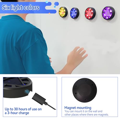 4Pcs/Pk Agile Reaction Training Lamp Set, 6-Functions 5-Lights Timing Speed Agile Reaction Light Quick Response Sports Reaction Training Light Enhancing Speed and Agility Perception Tools