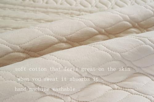 Thick Cotton Yoga Mat 100% Organic Natural Yoga Rug Fitness Rug with Bag for Exercise, Workout Washable 78.8 inches X 27.5 Inches