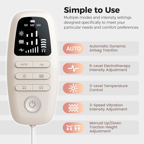 Quadruple Fusion Lower Back Massager for Back & Sciatica Pain Relief, Back Stretcher for Spinal Decompression, Lumbar Traction Device with Rocking Stretch & Height Adjust, Relaxation & Exercise Gift