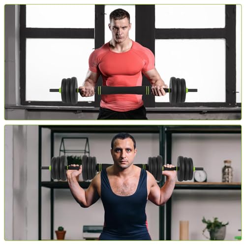 Adjustable Dumbbells, 44/66/88Lbs Free Weight Set with Connector, 4 in1 Dumbbell Set Used As Barbell, Kettlebells, Push Up Stand, Weight Plate, Fitness Exercises for Home Gym Suitable Men/Women Strength Training