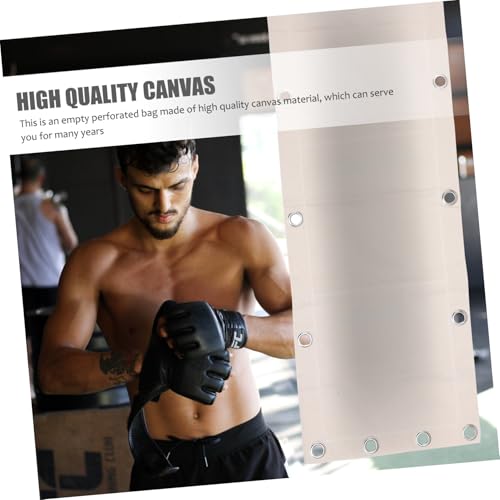 FRCOLOR Wall-Mounted Boxing Sandbag Triplet Bag Empty 110x40cm Workout Fitness Punching Bag for Martial Arts Training and Home Boxing Practice