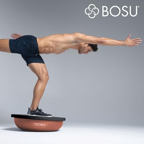 BOSU Nexgen Balance Trainer, Half-Ball Training Equipment, 65 cm Diameter, 300 lb Capacity - Burst-Resistant Stability Exercise Tool w/Non-Slip Base, Includes Hand Pump, Commercial-Grade - color: Rose Gold