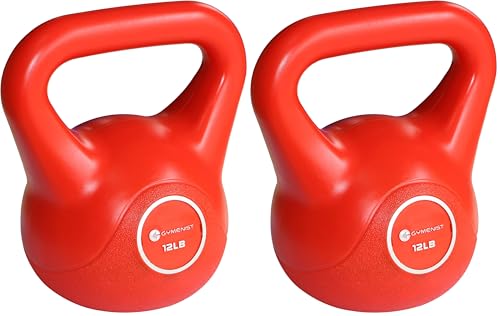 Gymenist Exercise Kettlebell Fitness Workout Body Equipment Choose Your Weight Size - size: 12.0 Pounds (Pack of 2)