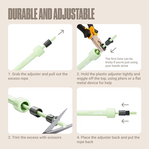 SPORTBIT Adjustable Jump Rope for Fitness and Exercise - color: Green