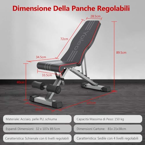 Yoleo Weight Bench | Foldable Workout Benches for Home Gym | 660lbs Bench Press for Strength Training | Home Gym Systems