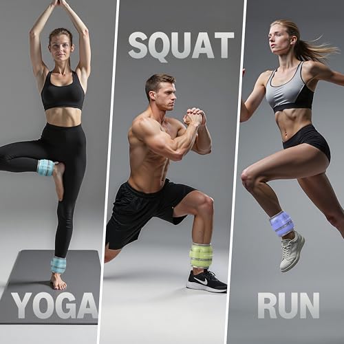PROIRON Adjustable Ankle Weights, Leg Weights for Men, Ankle Weights 5lb Set of 2, Durable PU Leather, Ankle and Wrist Weights, 1-5 lbs Adjustable Per Ankle - color: purple