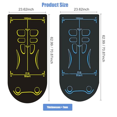 Non-Slip Workout Mat for Ab Roller Wheel, Exercise Mat with Storage Bag, 7mm Extra Thick Exercise Equipment Yoga Floor Mats Home & Gym Sound Insulation Protection Pads