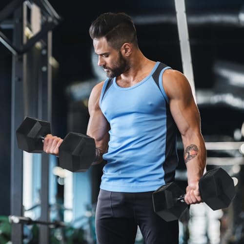 Ritfit 5-650 LBS PVC Encased Hex Dumbbell Sets with Optional Rack for Home Gym, Hand weight with Chrome Handle for Strength Training,Workouts - style: 2X5LBS