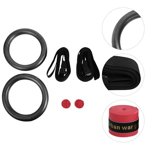 Adjustable Small Gymnastics Rings Set with Nylon Straps, Portable Fitness Workout Rings for Home and Campus Exercise Random Color