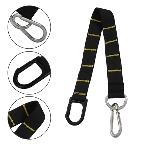 Operitacx Adjustable Length Gym Straps for Fitness Training and Sled Pulling, Sturdy Iron and Nylon Exercise Straps with Alloy Carabiners, Multi Functional Use for Athletes and Football