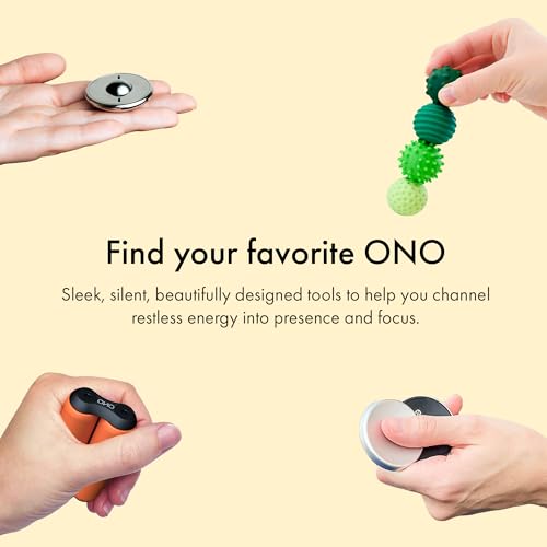 ONO Roller - Handheld Fidget Toy for Adults | Help Relieve Stress, Anxiety, Tension | Promotes Focus, Clarity | Compact, Portable Design (Titanium, Junior Size - Titanium) - size: Junior Size, style: Natural