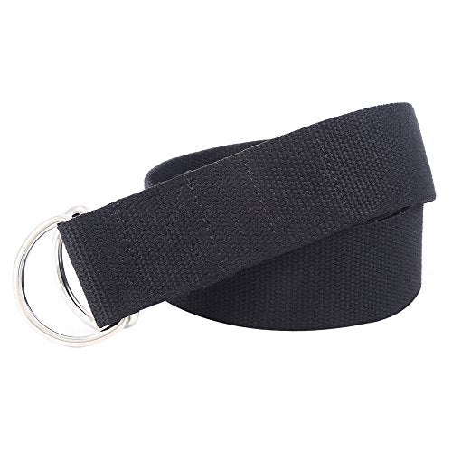 Gelante Fitness Exercise Yoga Strap - Durable Cotton 10 Feet Long - color: Black