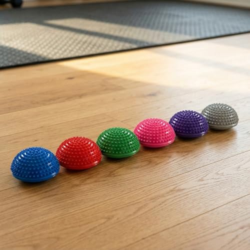 Fasmov Balance Pods Balancing Hedgehog Stability Balance Trainer Dots with Pump, Set of 6