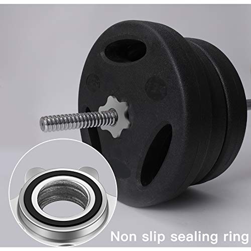 Lamoutor 2Pcs Anti-Slip Hex Nut Collar Screw for Barbell Dumbbell Weight Lifting - size: 25mm