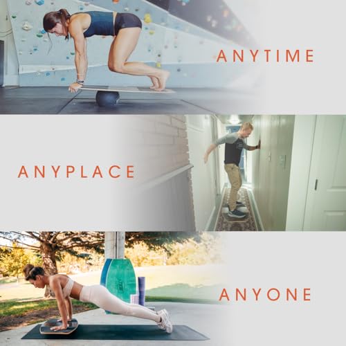 The Skill Board Beginner to Pro - Wooden Balance Board for Adults Bundle - Incl. Balance Trainer for All Sports, Gym, Standing Desk, or Yard Games, 2x Fitness Balls, Ball Pump and more - size: Mini