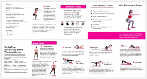 3-Piece Fabric Resistance Bands Set for Women & Men, Anti-Slip Hip Bands for Glutes, Legs & Booty Workouts Polyester & Latex Exercise Bands with Workout Guide