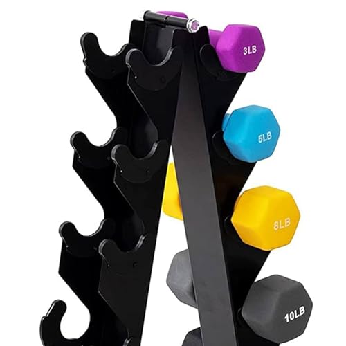 BalanceFrom Neoprene Coated Iron Dumbbell Hex Weights Set with Stand – Color-Coded or Black Options with Non-Slip Grip for Strength Training, Resistance Workouts, and Home Gym Fitness - style: 76LB Set