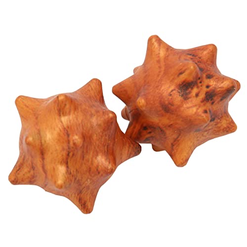 2pcs Hand Massage Ball, Wooden Palm Relaxing Spiky Textured Acupoint Massage Balls for Elderly, Magic Massage Ball Set for Myofascial Point Release Deep Tissue Massage