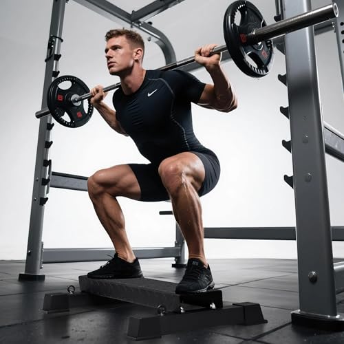 Steel Calf Raise Block – Heavy Duty Calf Stretch Platform for Seated & Standing Calf Raises, Calf Extension, Dumbbell Calf Raise & Leg Strength Training Equipment for Home Gym - color: BLACK-High(elastic band)