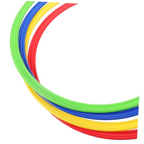 BESPORTBLE 4pcs Plastic Agility Rings for Soccer Training Football Equipment Speed Hoops for Agility Drills Sensory Training Ring for Athletes