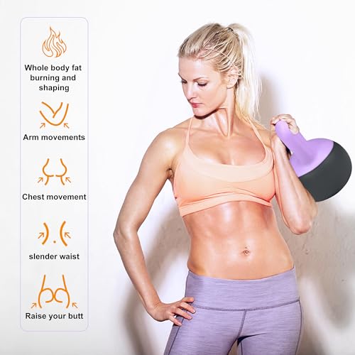 Primasole Soft Kettlebell 5lbs Shook Resistance base. Anti Slip hand Kettlebell weights for Women and Men -Home workout Kettlebells dumbbells for strength and safety.