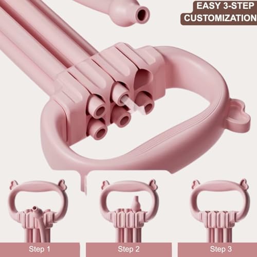 Resistance Bands with Handles for Women & Men - color: Pink