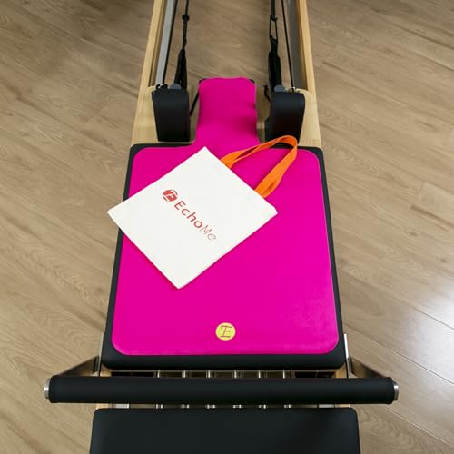 Echome Non-Slip Pilates Reformer Mat with Mesh Bag – Sweat-Wicking, Lightweight, Fits Balanced Body/Merrithew/Aeropilates (38"x22") - color: Rush Rose