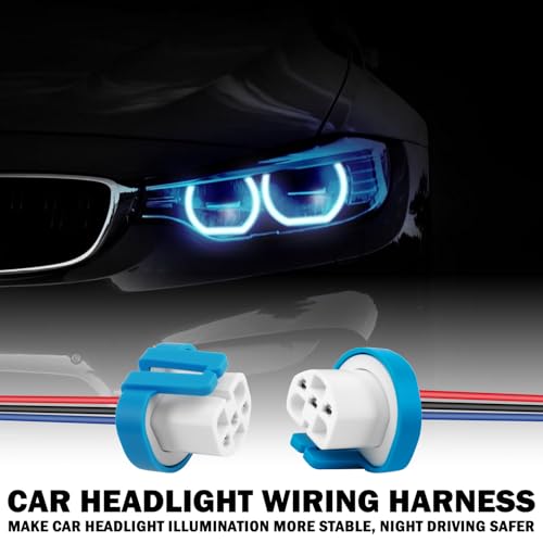 2PCS Headlight Wiring Harness Ceramic,3-Pin 9007 9004 HB1 HB5 Headlight Connector Plug for Replacement of Old Damaged,Universal Plug & Play Headlights Socket Car Accessories